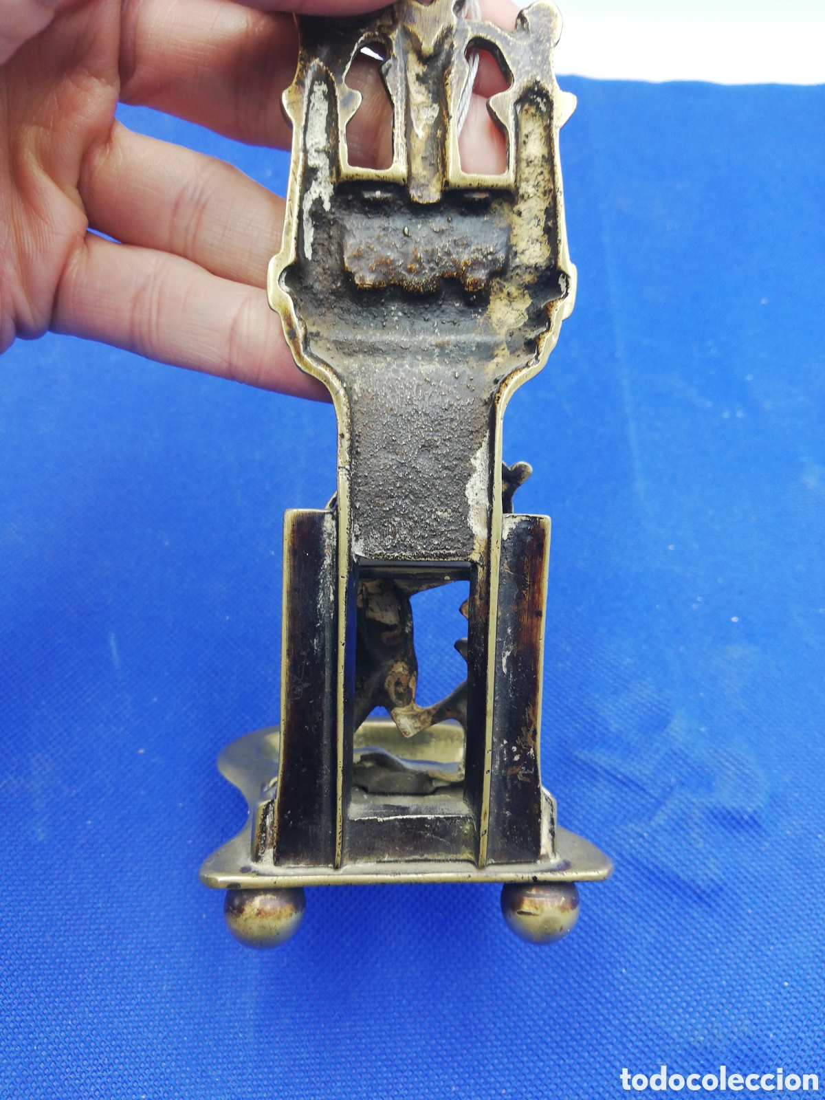 Antig&uuml;edades: Figura de bronce o benditera. - Foto 4