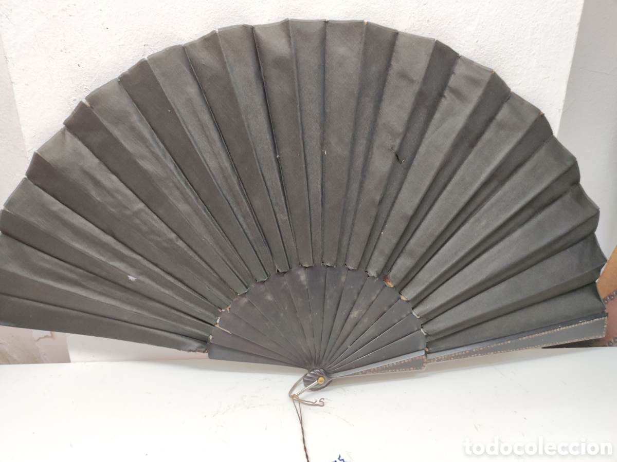 Antig&uuml;edades: Abanico antiguo de seda espa&ntilde;ol - Foto 5