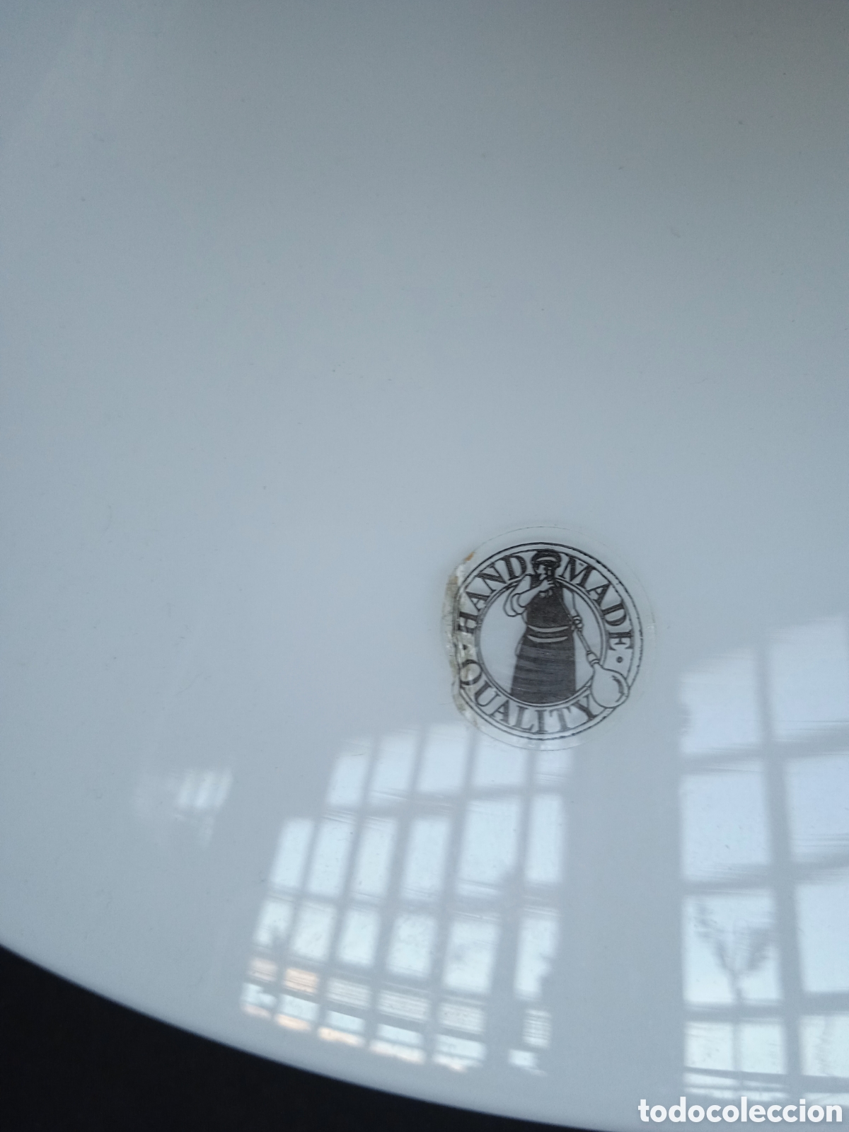 Antig&uuml;edades: GRAN TULIPA DE CRISTAL BLANCO C&Oacute;NICA. - Foto 2