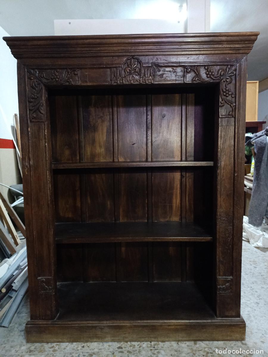 antiguo mueble madera libreria para libros pequ - Compra venta en  todocoleccion
