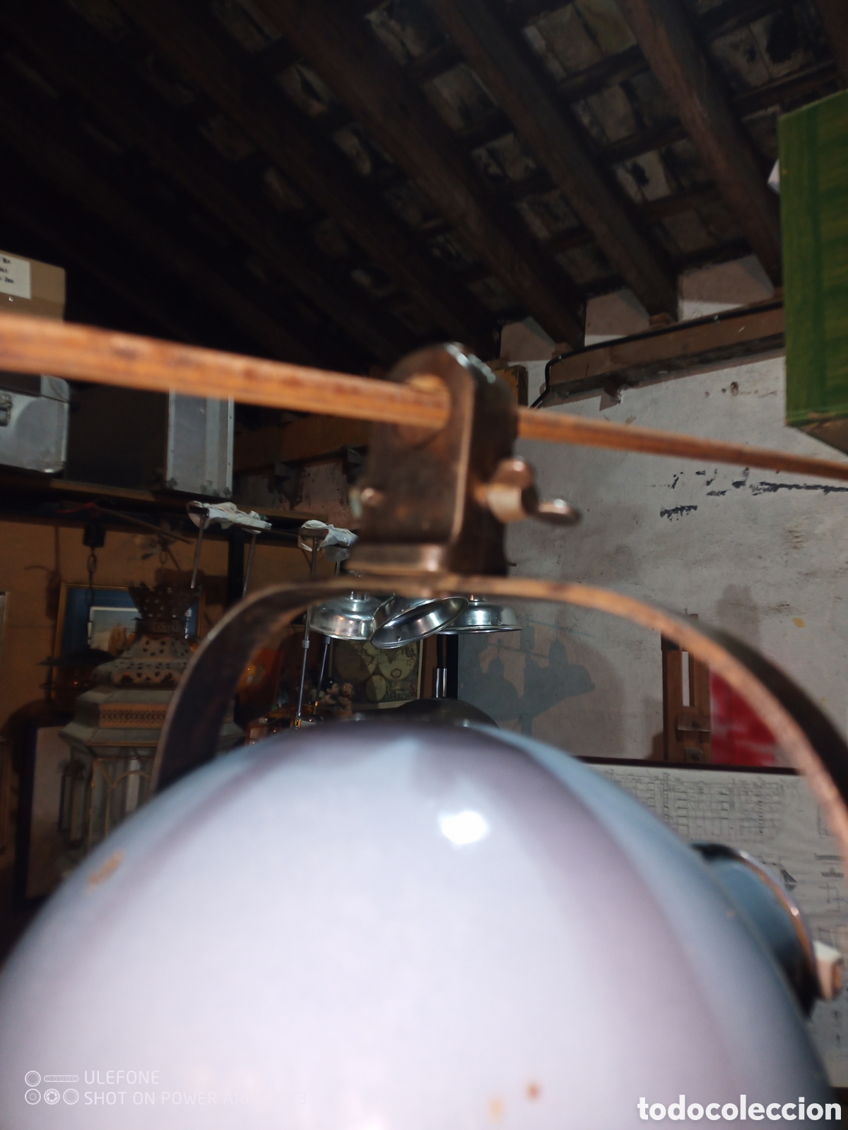 Antig&uuml;edades: Antigua farola esmaltada - Foto 4
