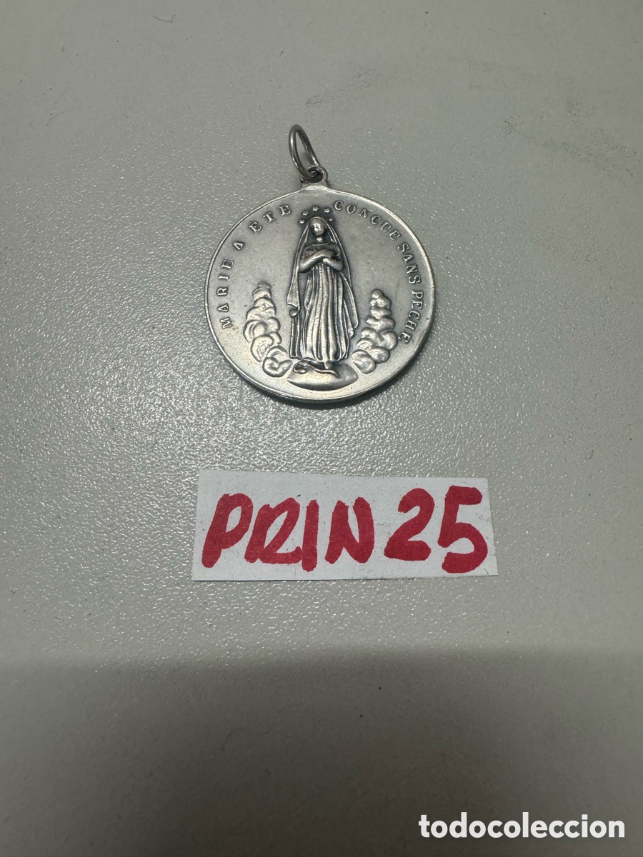 Antig&uuml;edades: medalla virgen maria sin pecado concebida plata - Foto 2