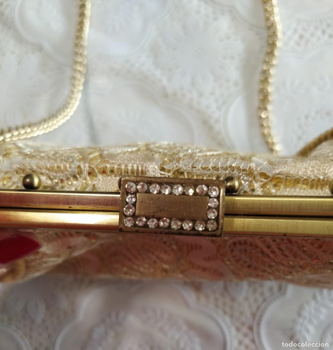 Antig&uuml;edades: Bolso vintage dorado - Foto 8