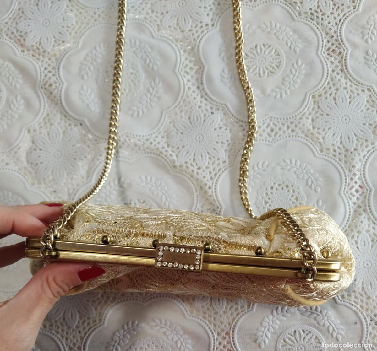 Antig&uuml;edades: Bolso vintage dorado - Foto 9