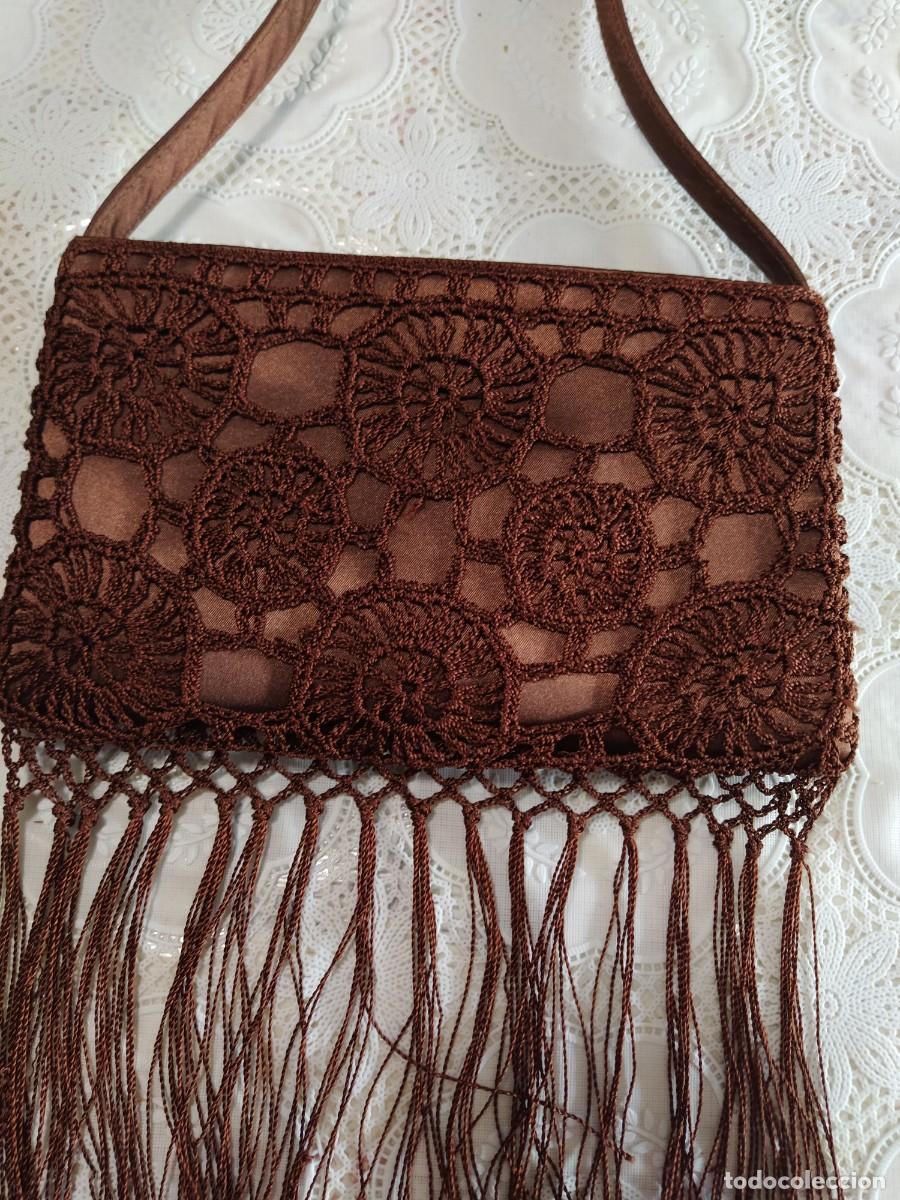 Antig&uuml;edades: Bolso flecos marr&oacute;n - Foto 4