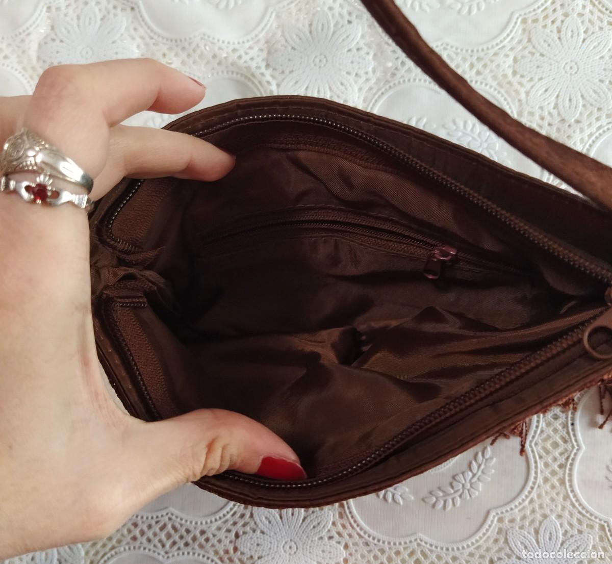 Antig&uuml;edades: Bolso flecos marr&oacute;n - Foto 6