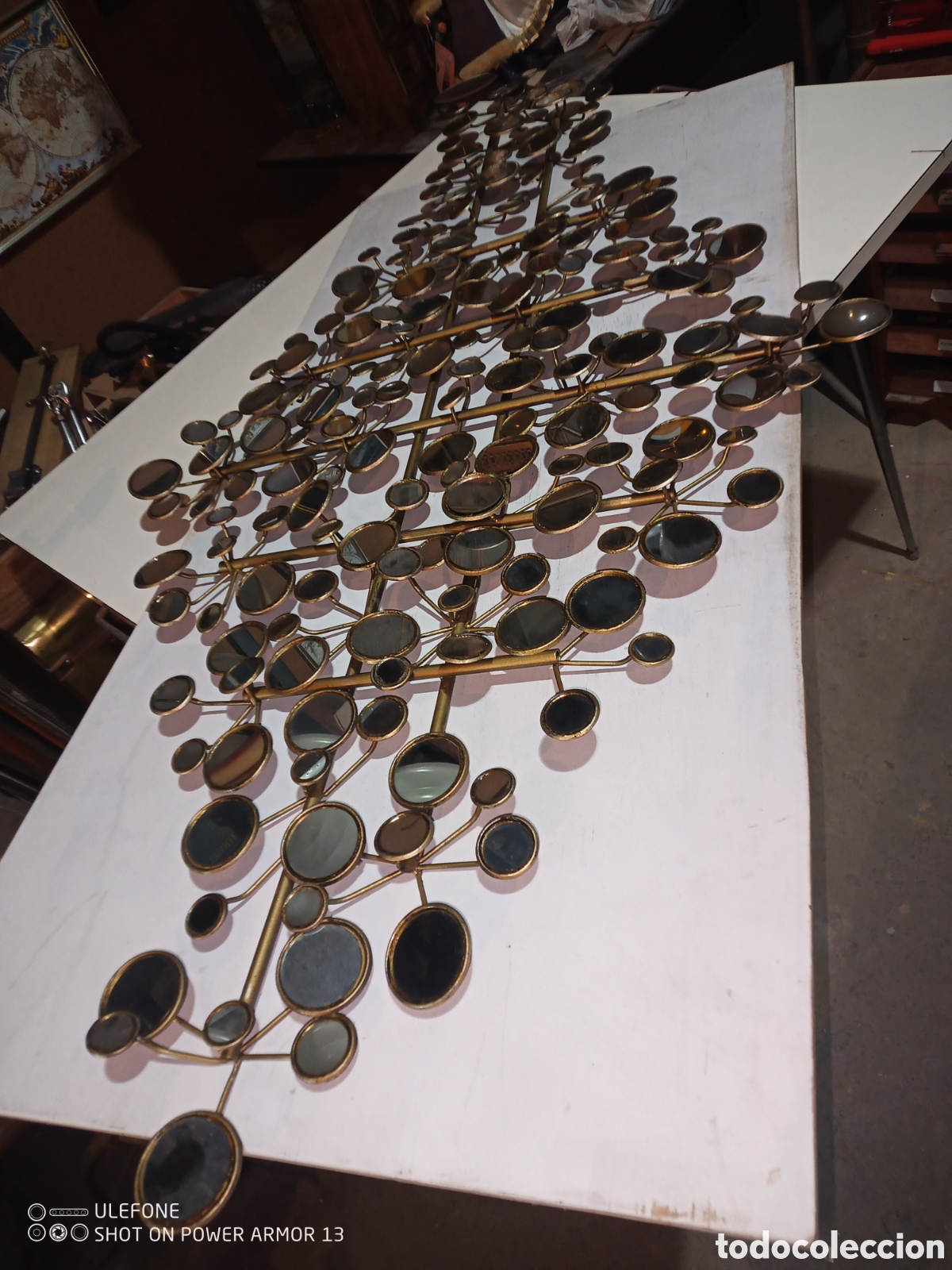 Antig&uuml;edades: Espejo m&uacute;ltiple metal - Foto 1