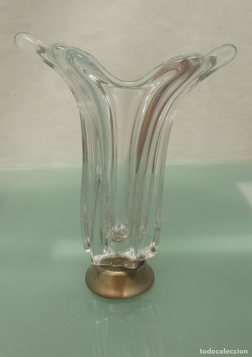 Antig&uuml;edades: Jarr&oacute;n cristal base alpaca. - Foto 2