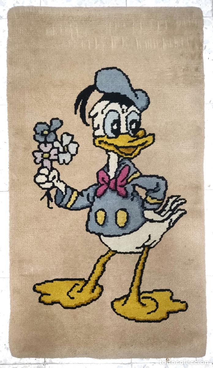 Antig&uuml;edades: Alfombra de pie de cama, Donald - Foto 1