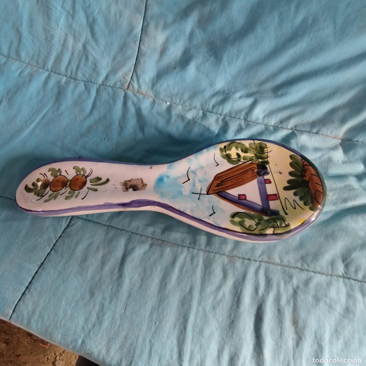 Antig&uuml;edades: CUCHARA DECORADA CERAMICA - Foto 2