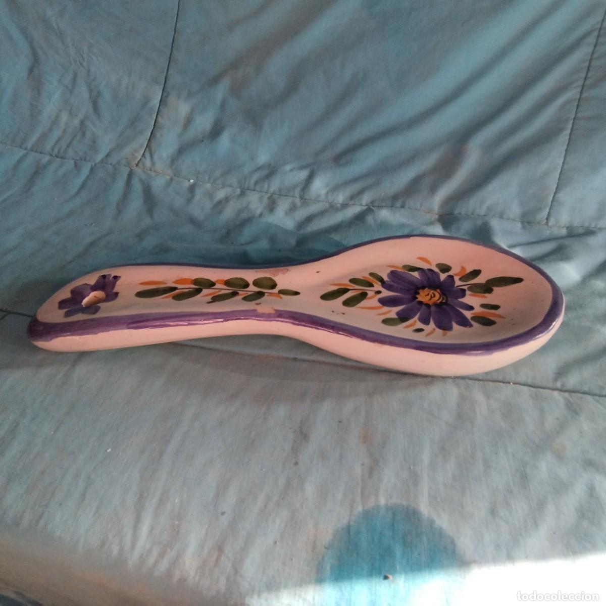 Antig&uuml;edades: CUCHARA DECORADA CERAMICA - Foto 1