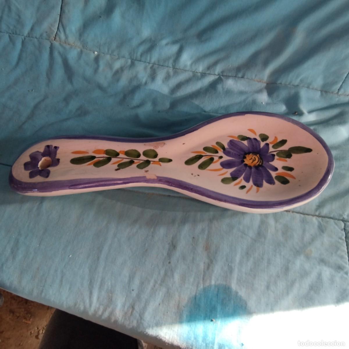 Antig&uuml;edades: CUCHARA DECORADA CERAMICA - Foto 2