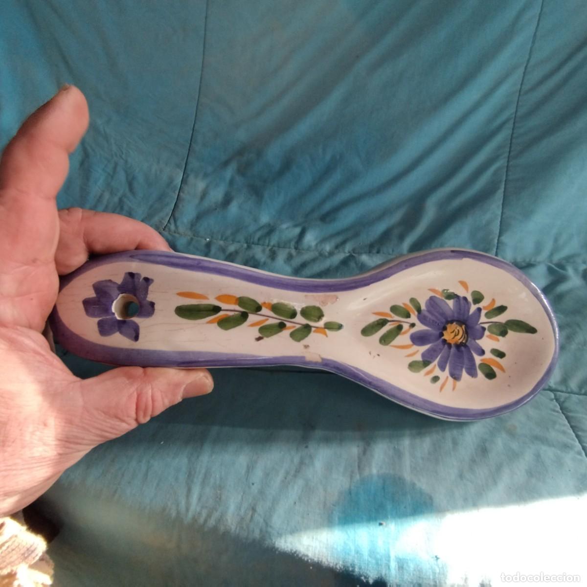 Antig&uuml;edades: CUCHARA DECORADA CERAMICA - Foto 4
