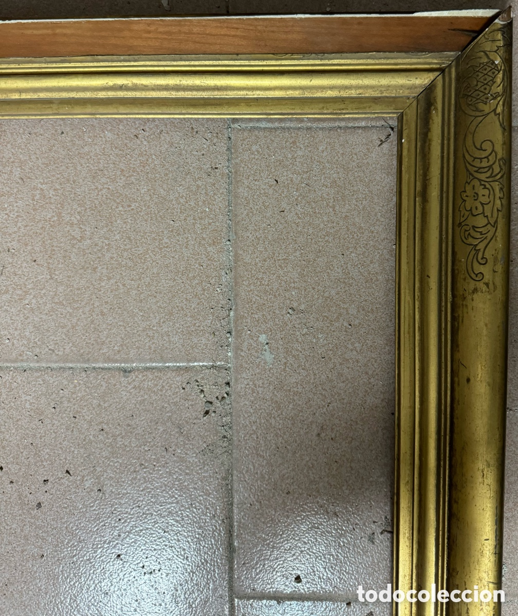 Antig&uuml;edades: Marco dorado del siglo XIX - Foto 2