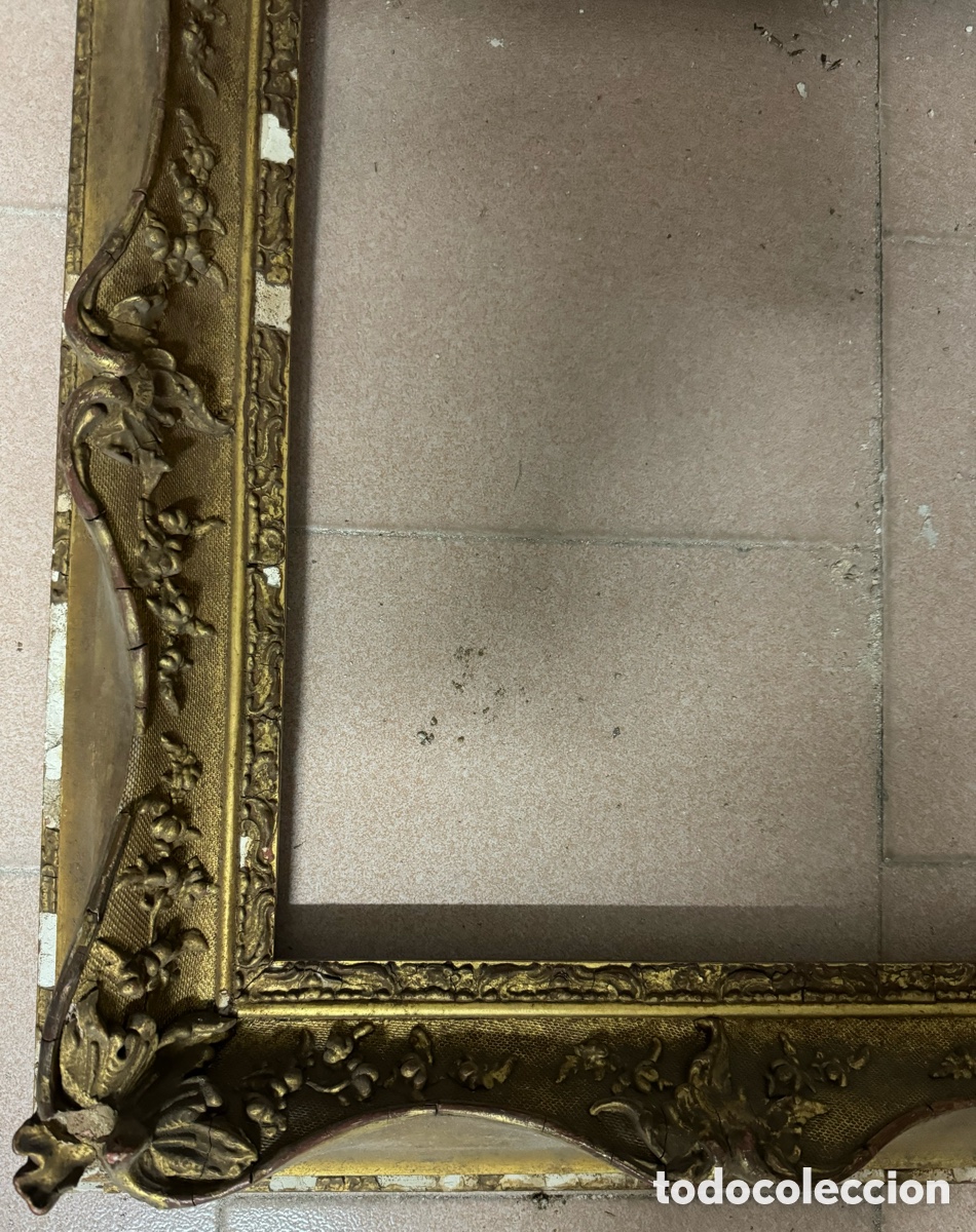 Antig&uuml;edades: Marco franc&eacute;s dorado del siglo XIX - Foto 4