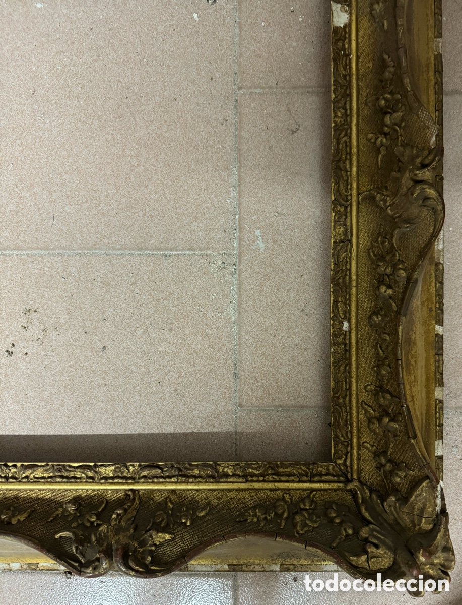 Antig&uuml;edades: Marco franc&eacute;s dorado del siglo XIX - Foto 5