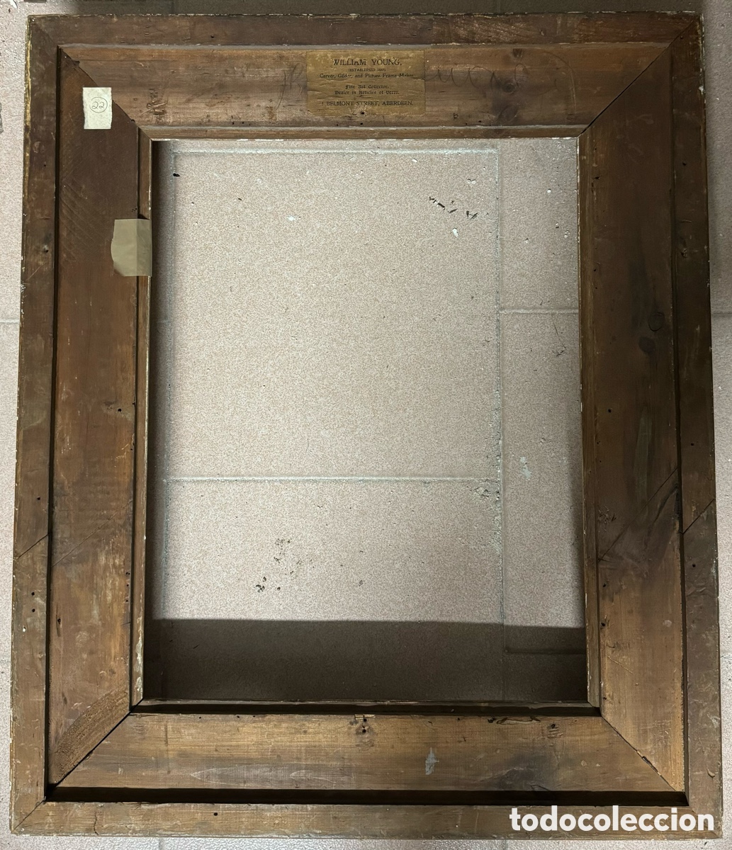 Antig&uuml;edades: Marco franc&eacute;s dorado del siglo XIX - Foto 6