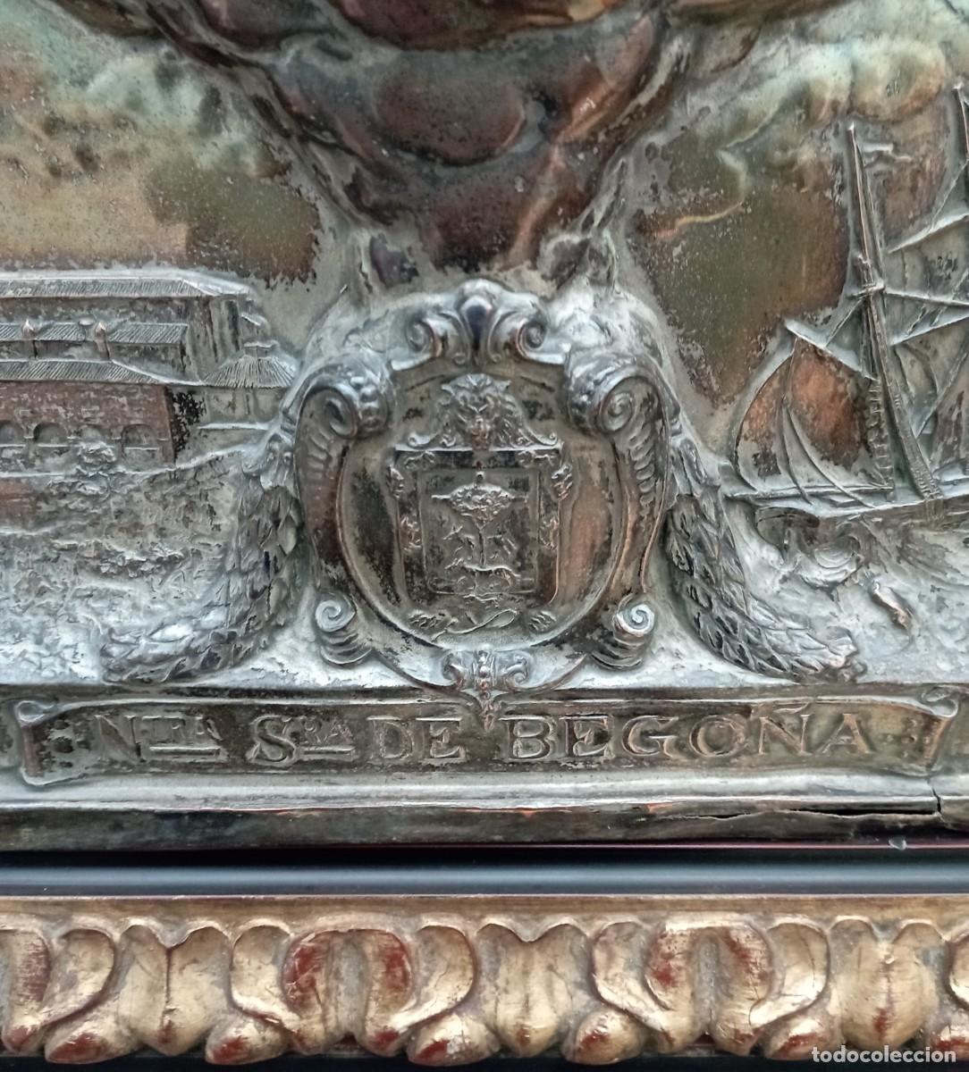 Antig&uuml;edades: Virgen de Bego&ntilde;a con marco dorado. - Foto 2