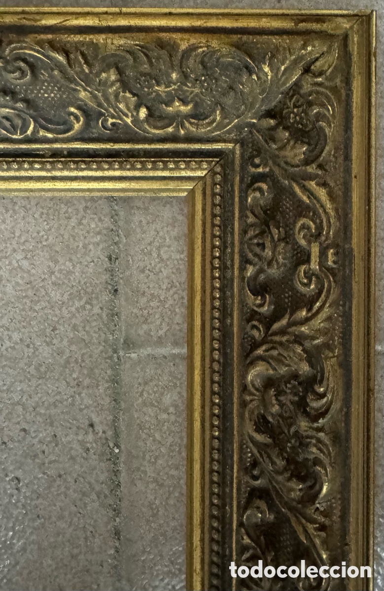 Antig&uuml;edades: Marco dorado del siglo XIX - Foto 2