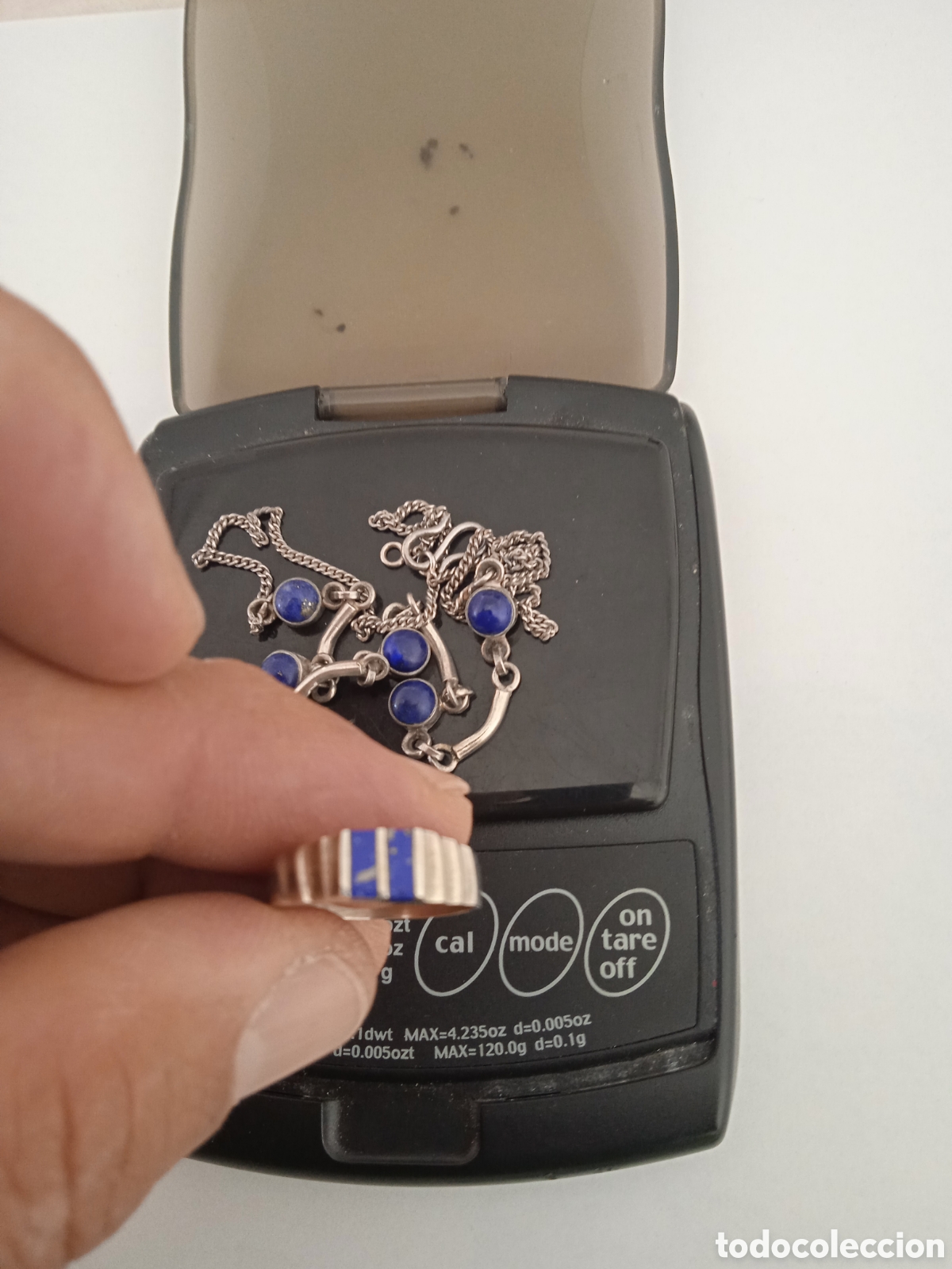Antig&uuml;edades: Colgate y anillo de l&aacute;piz lazuli - Foto 3
