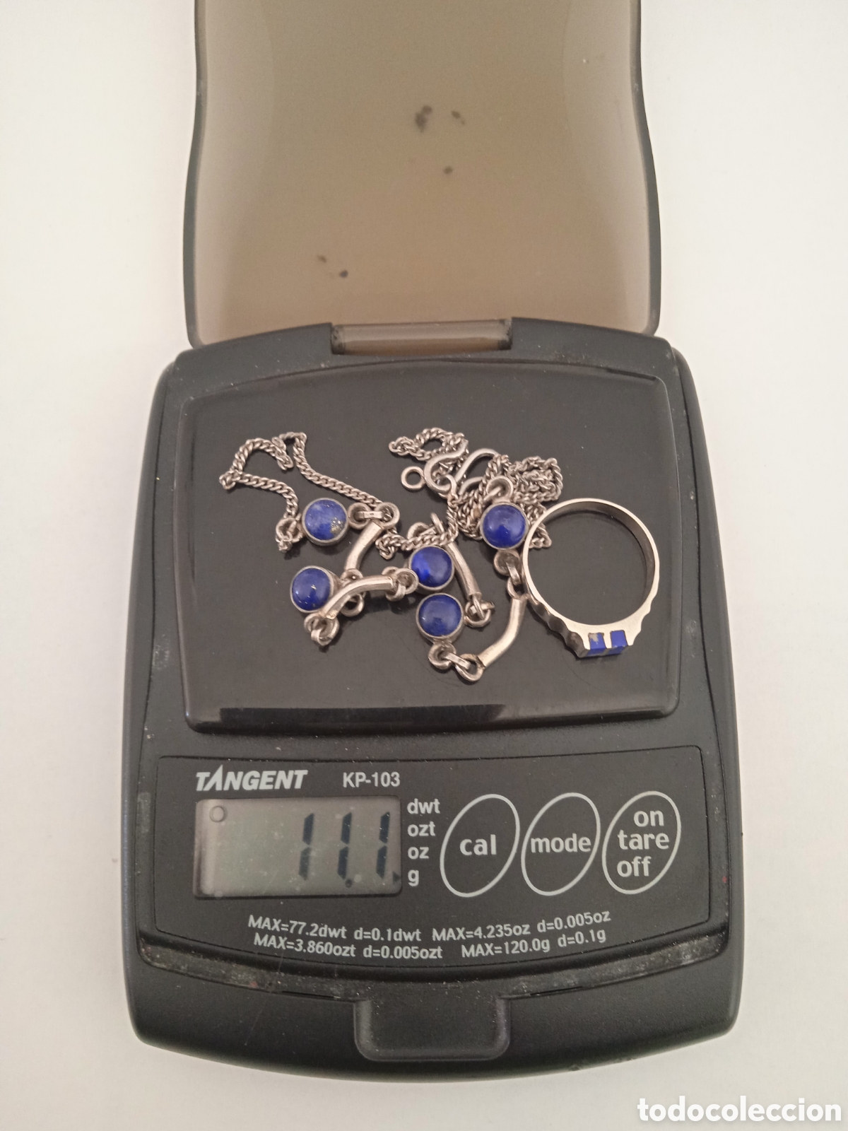 Antig&uuml;edades: Colgate y anillo de l&aacute;piz lazuli - Foto 1