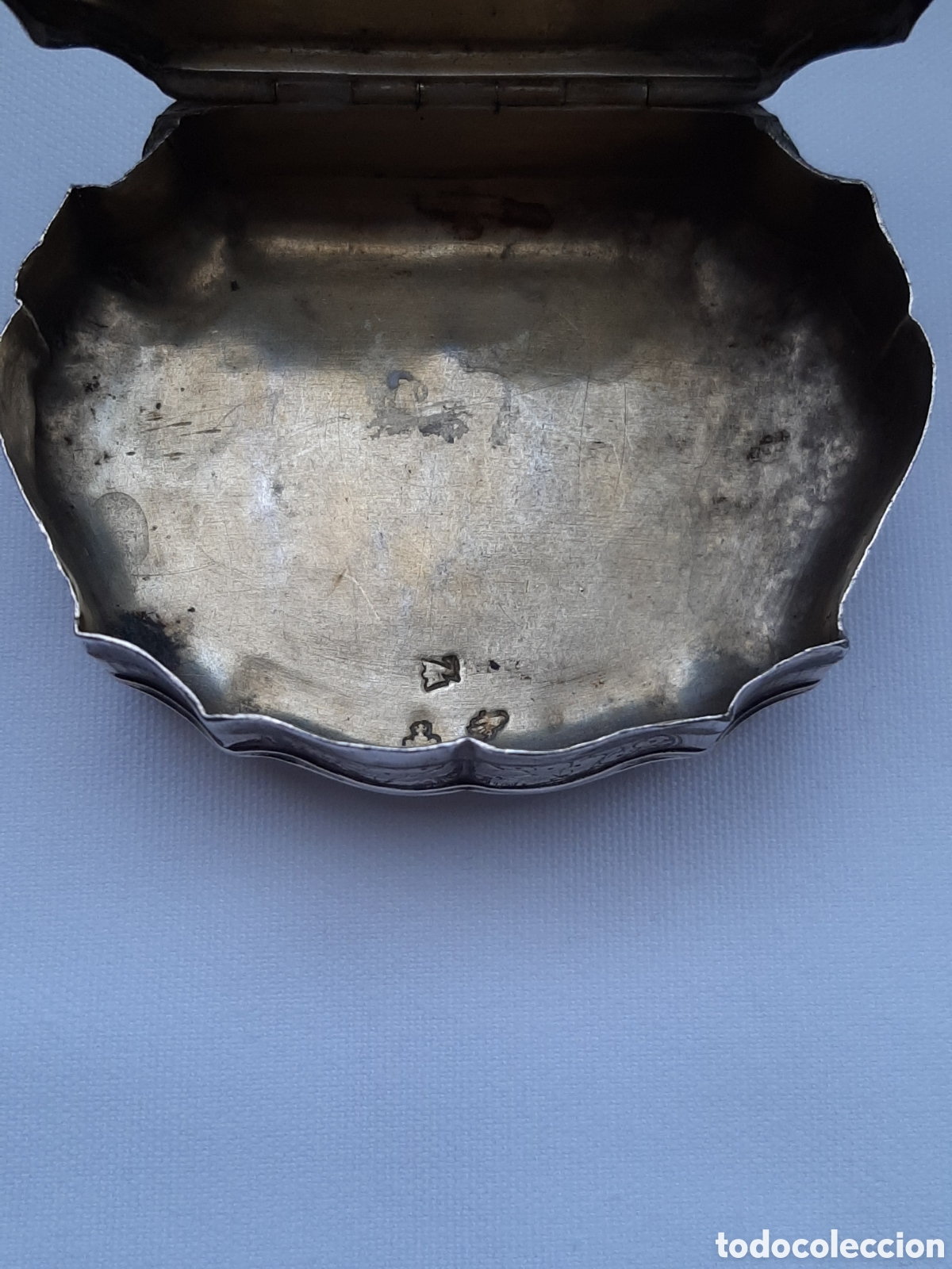 Antig&uuml;edades: Caja de plata francesa, punzonada, con inicial - Foto 6