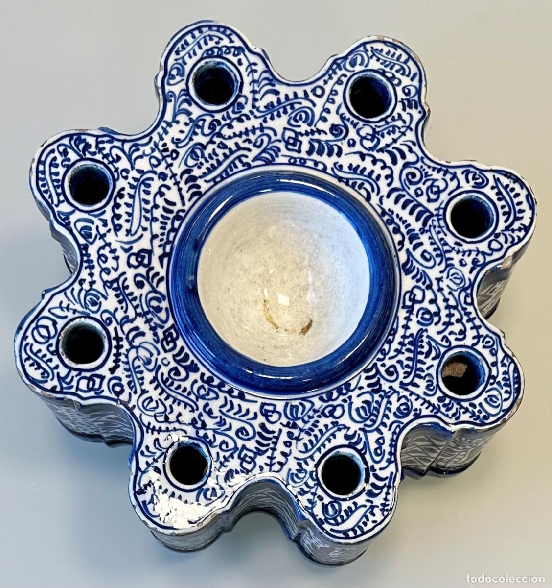 Antig&uuml;edades: TINTERO AZUL DE CER&Aacute;MICA - Foto 2