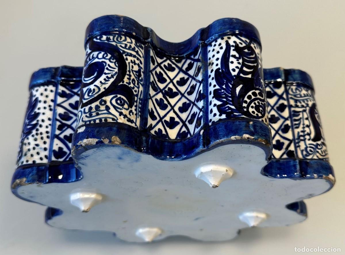 Antig&uuml;edades: TINTERO AZUL DE CER&Aacute;MICA - Foto 4