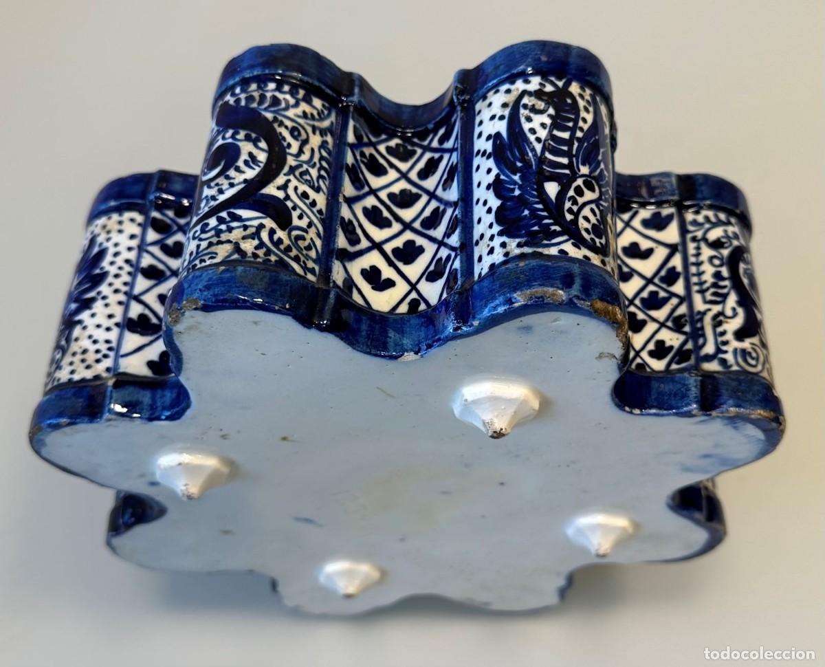 Antig&uuml;edades: TINTERO AZUL DE CER&Aacute;MICA - Foto 5