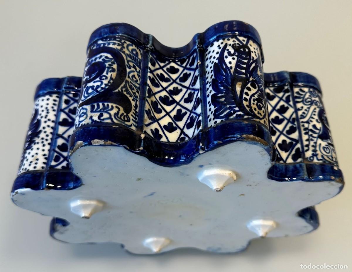 Antig&uuml;edades: TINTERO AZUL DE CER&Aacute;MICA - Foto 6
