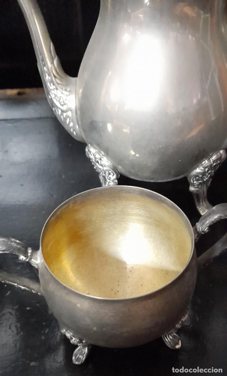 Antig&uuml;edades: JUEGO DE CAF&Eacute; EN ALPACA - Foto 5