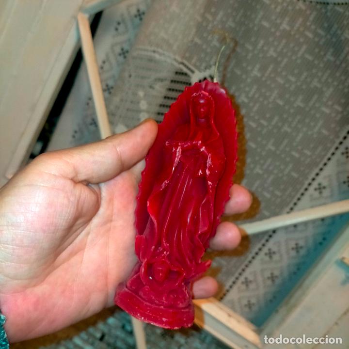 Antig&uuml;edades: Cera virgen de Guadalupe vela. - Foto 3
