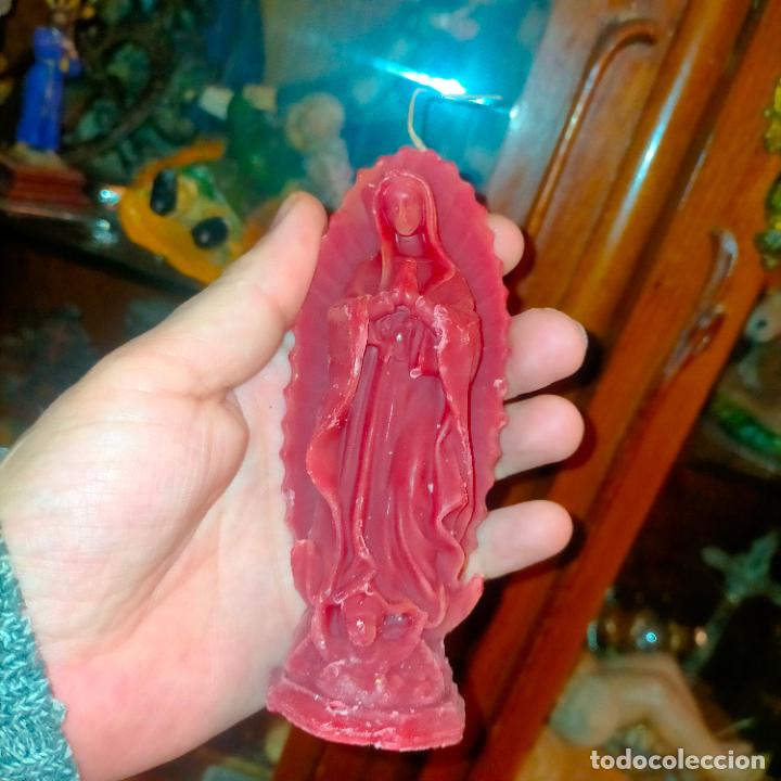 Antig&uuml;edades: Cera virgen de Guadalupe vela. - Foto 4