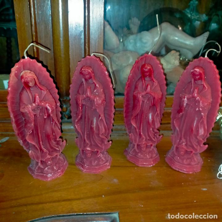 Antig&uuml;edades: Cera virgen de Guadalupe vela. - Foto 1