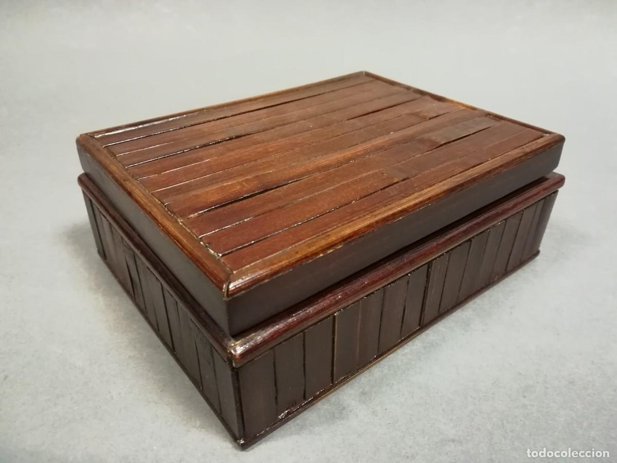 Antig&uuml;edades: LOTE DE 3 CAJAS MADERA Y CA&Ntilde;A - Foto 6