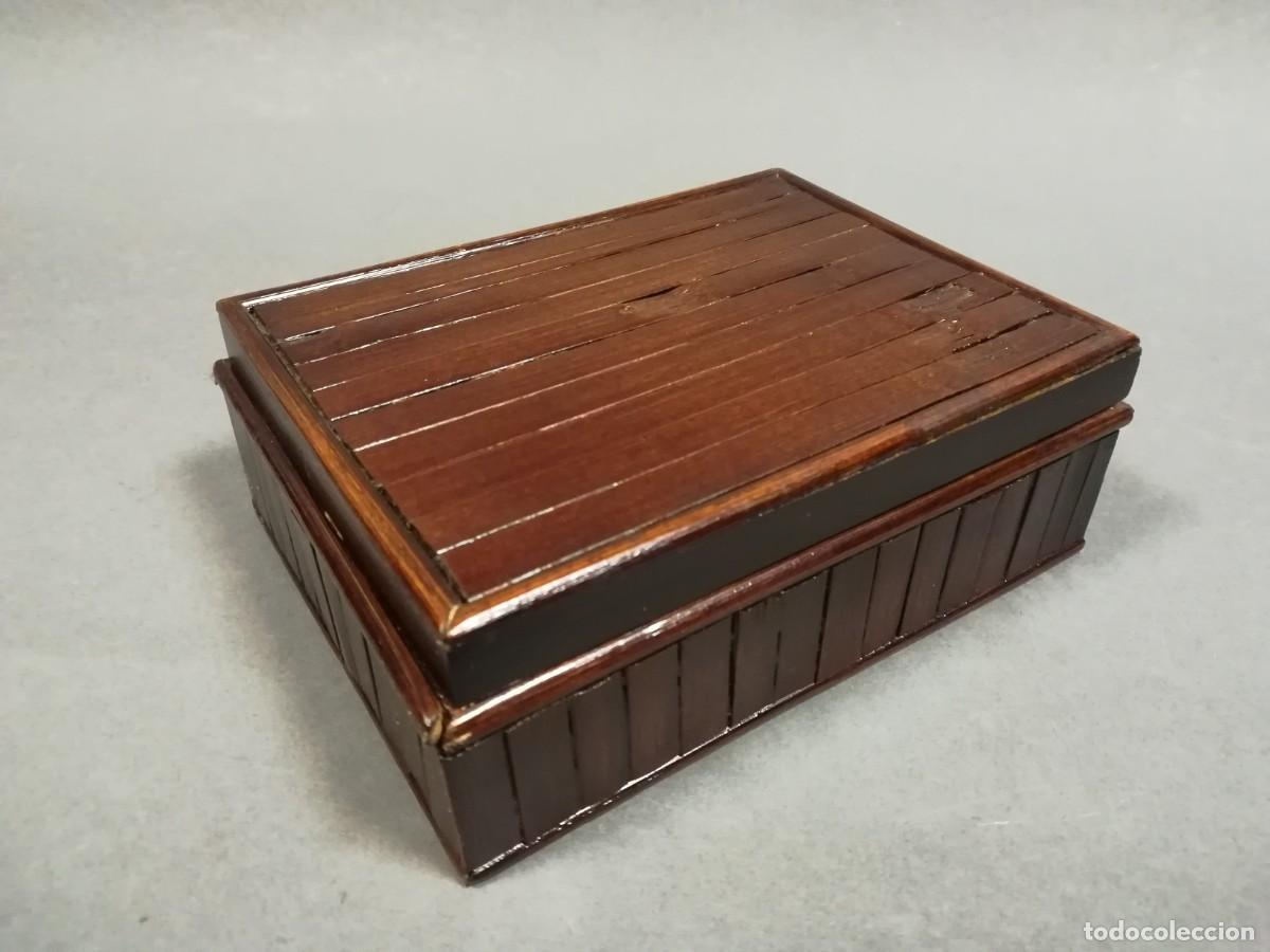 Antig&uuml;edades: LOTE DE 3 CAJAS MADERA Y CA&Ntilde;A - Foto 12