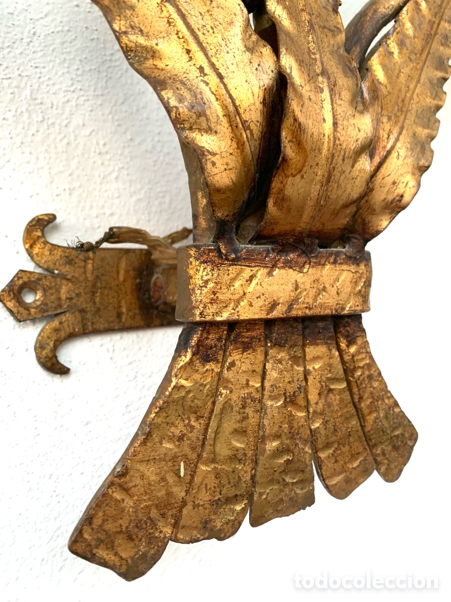 Antig&uuml;edades: ANTIGUO APLIQUE HIERRO DORADO - Foto 4