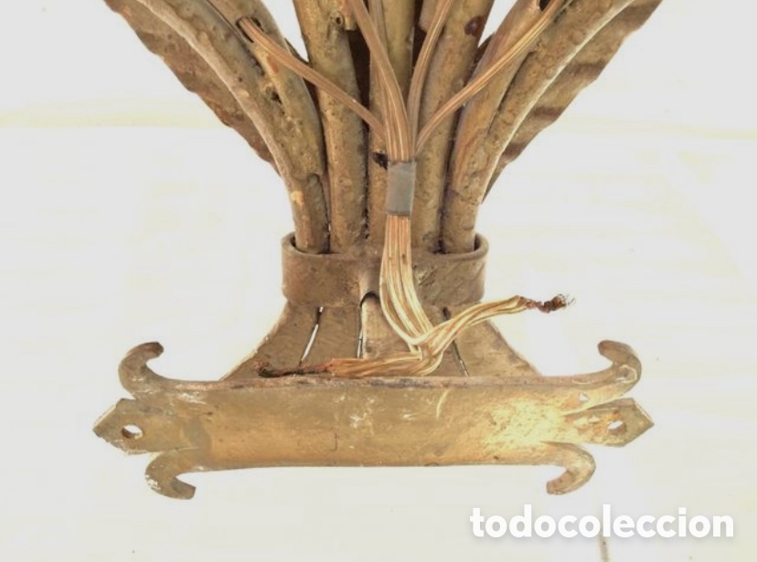 Antig&uuml;edades: ANTIGUO APLIQUE HIERRO DORADO - Foto 11