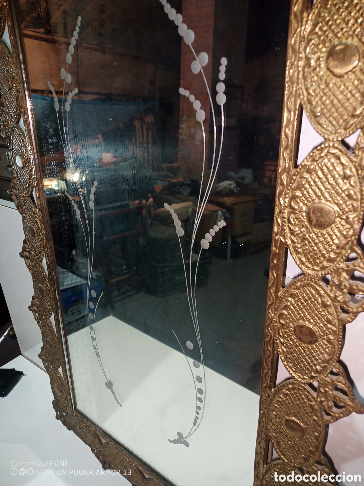 Antig&uuml;edades: Antiguo espejo bronce - Foto 4