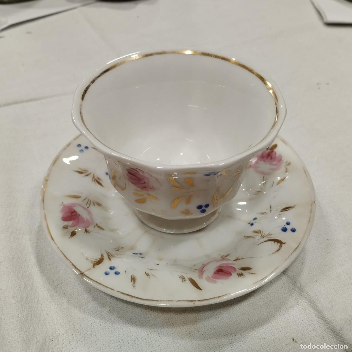 Antig&uuml;edades: TAZA Y PLATO DE &Eacute;POCA ISABELINA - Foto 2