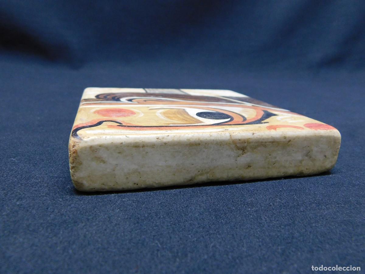 Antig&uuml;edades: AZULEJO ROSTRO MEDIEVAL - Foto 2