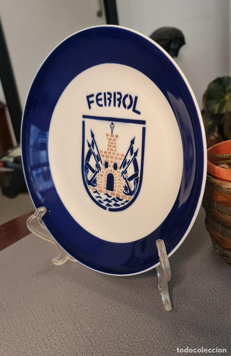 Antig&uuml;edades: Plato escudo Ferrol cer&aacute;micas O Castro - Foto 3