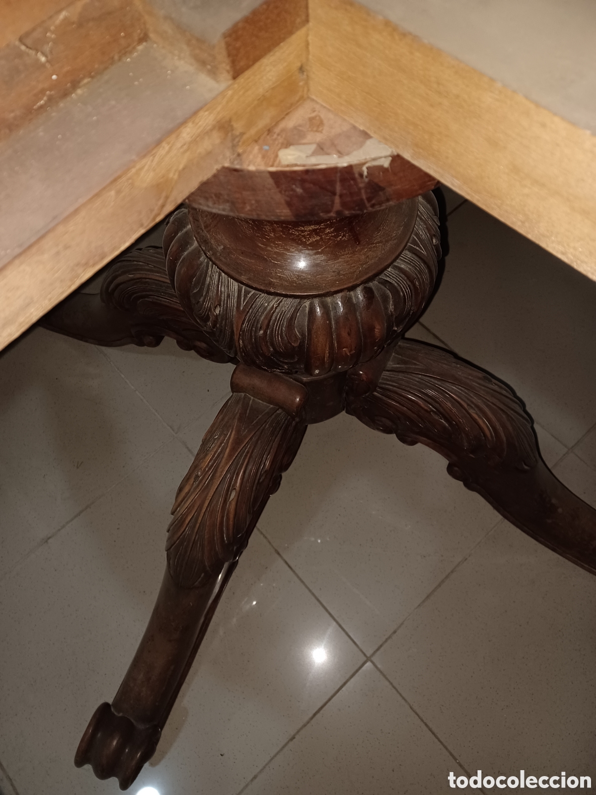 Antig&uuml;edades: Mesa de caoba extensible - Foto 4