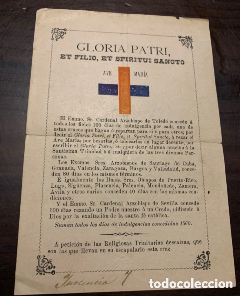Antig&uuml;edades: Documentos Religi&oacute;n religiosos Bulas / oraciones - Foto 1