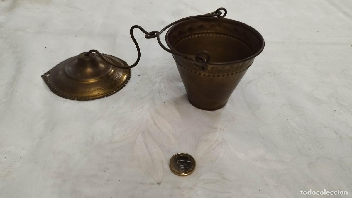 Antig&uuml;edades: Vaso para colgar de pared de cobre - Foto 1