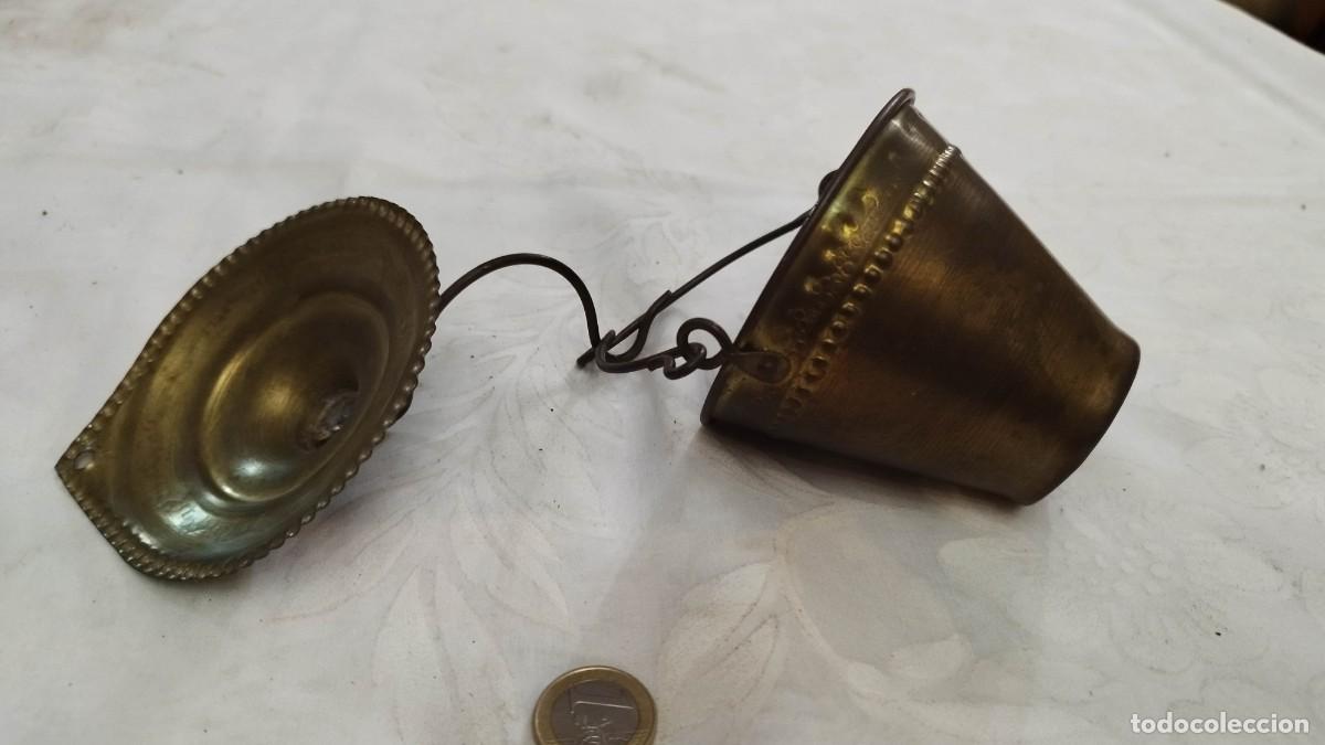 Antig&uuml;edades: Vaso para colgar de pared de cobre - Foto 3