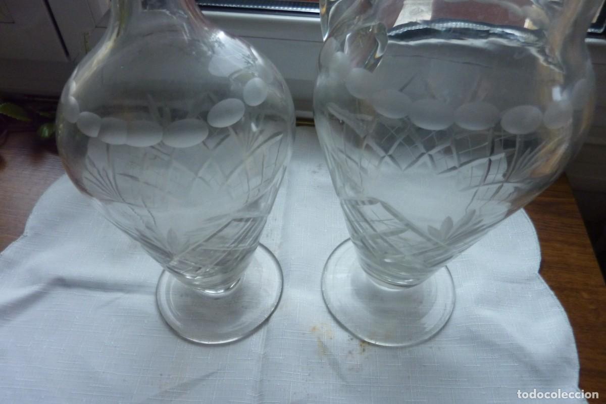Antig&uuml;edades: JARRA Y LICORERA DE CRISTAL TALLADO - Foto 2