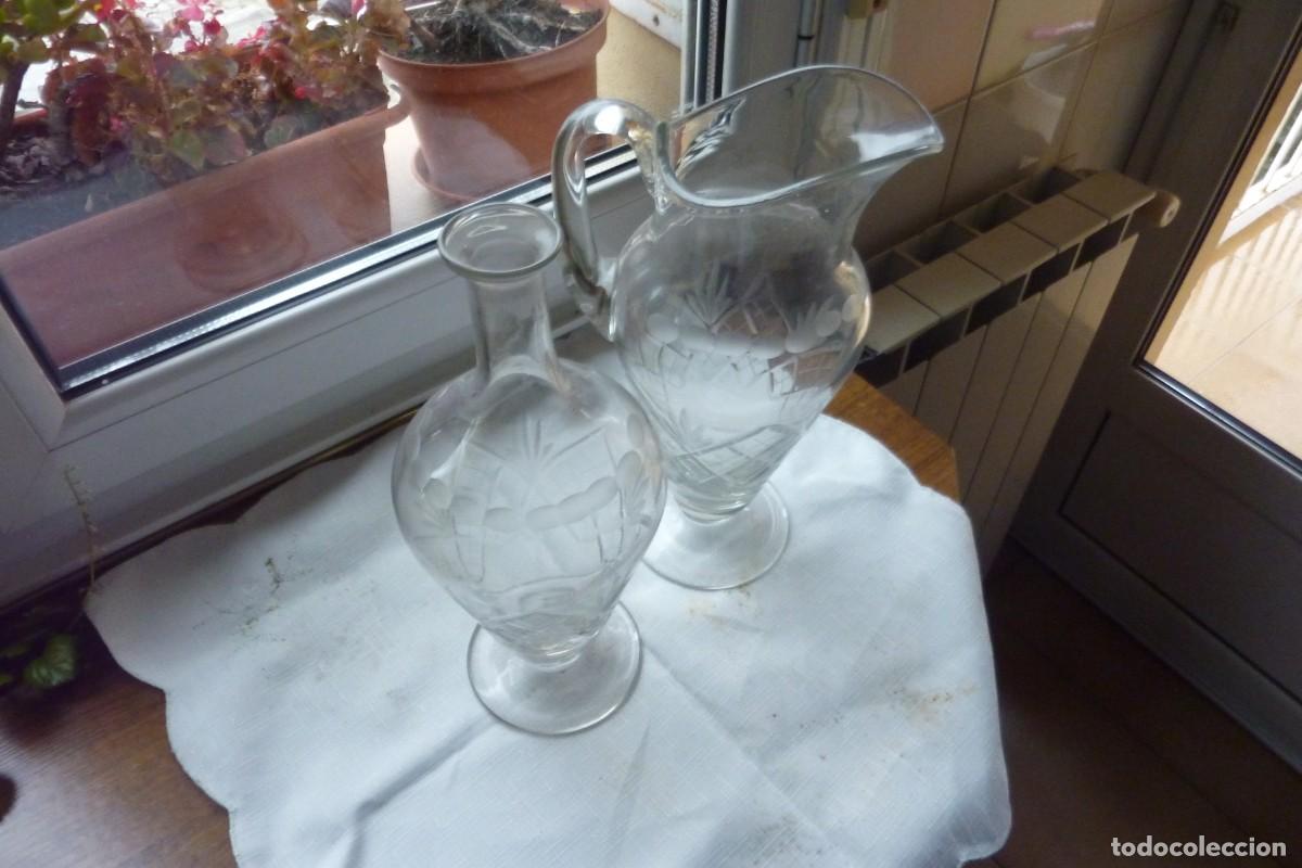 Antig&uuml;edades: JARRA Y LICORERA DE CRISTAL TALLADO - Foto 3