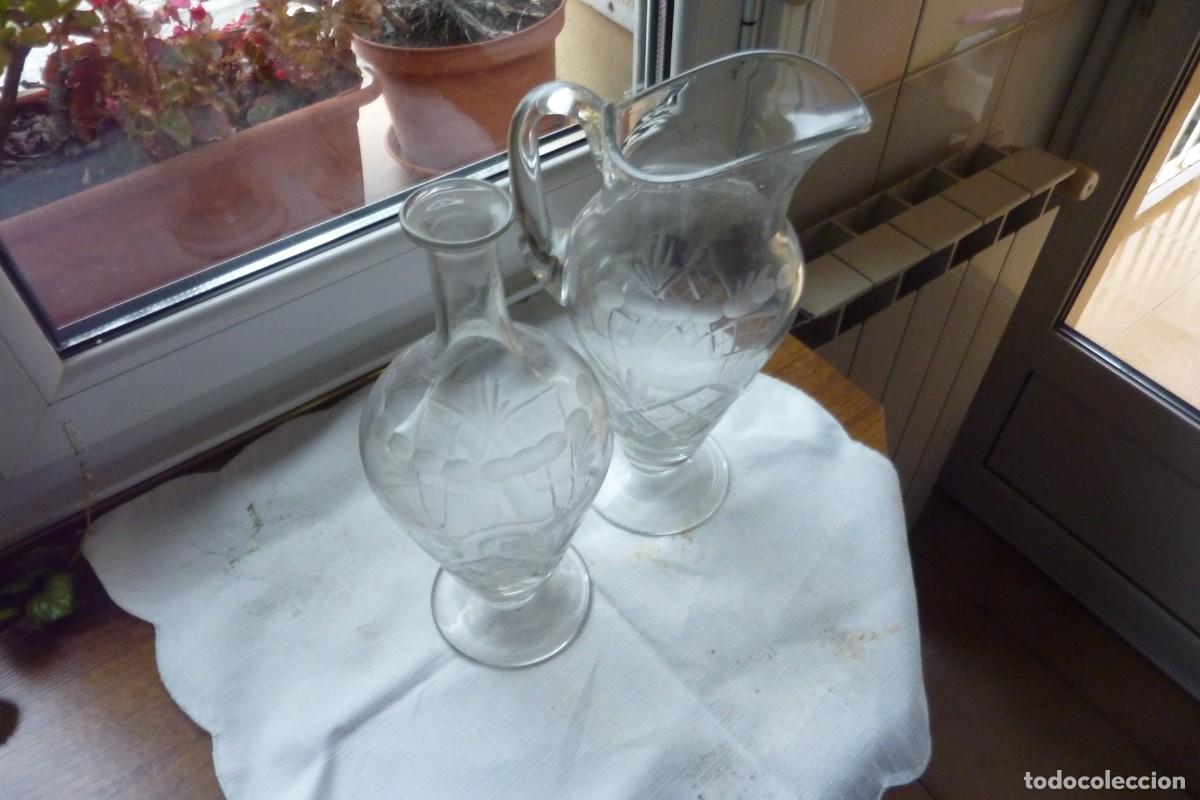 Antig&uuml;edades: JARRA Y LICORERA DE CRISTAL TALLADO - Foto 4