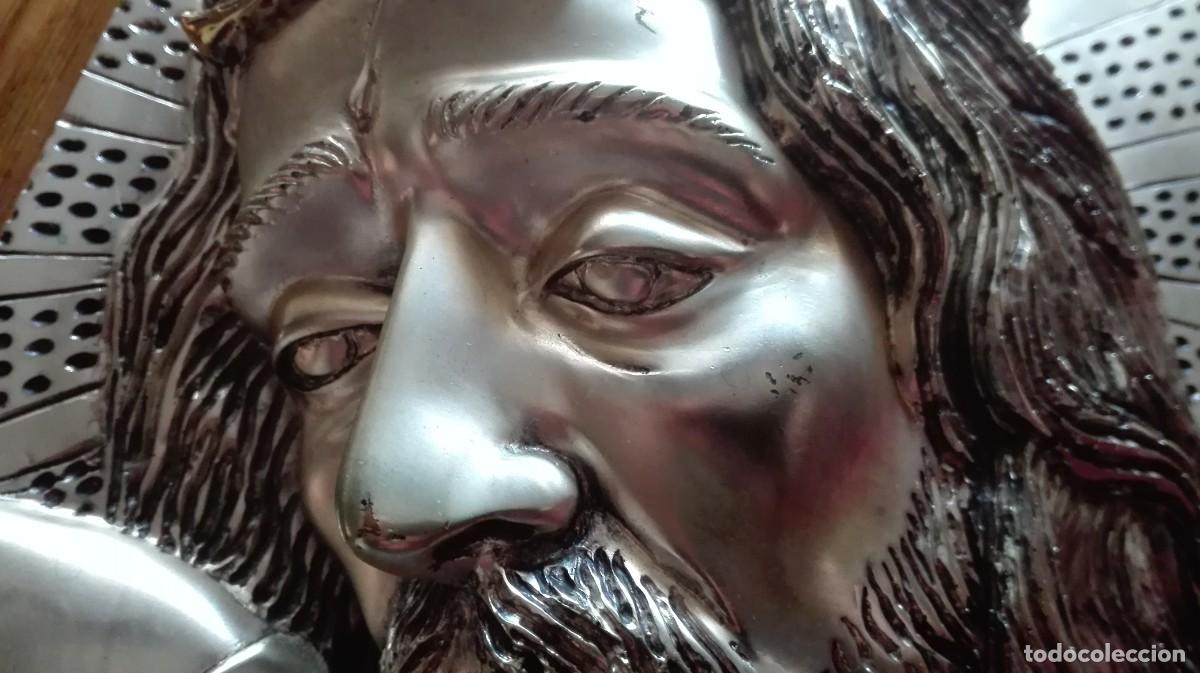 Antig&uuml;edades: CUADRO ROSTRO CRISTO (BA&Ntilde;ADO EN PLATA) - Foto 4